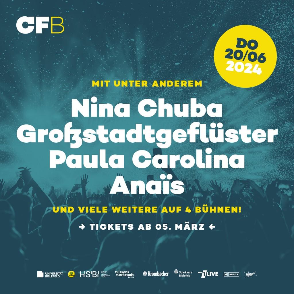 Lineup Poster Campus Festival Bielefeld 2024