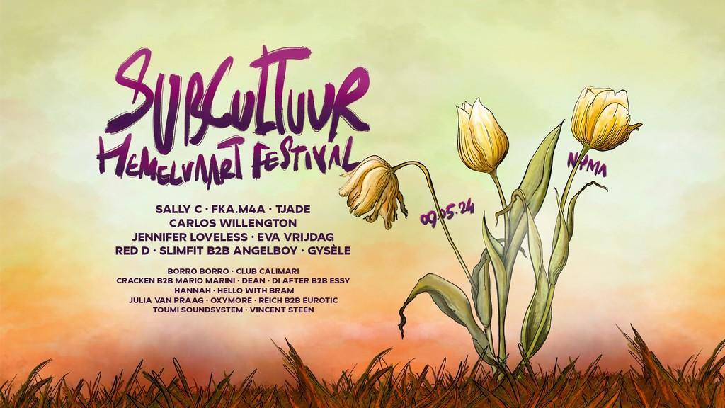 Lineup Poster Subcultuur Hemelvaart Festival 2024