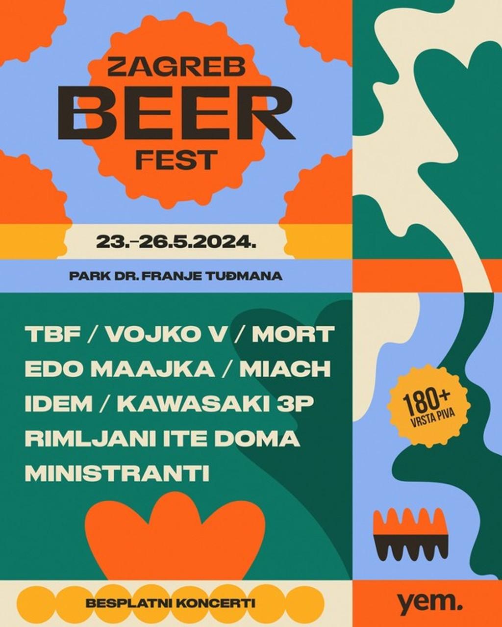 Lineup Poster Zagreb Beer Fest 2024