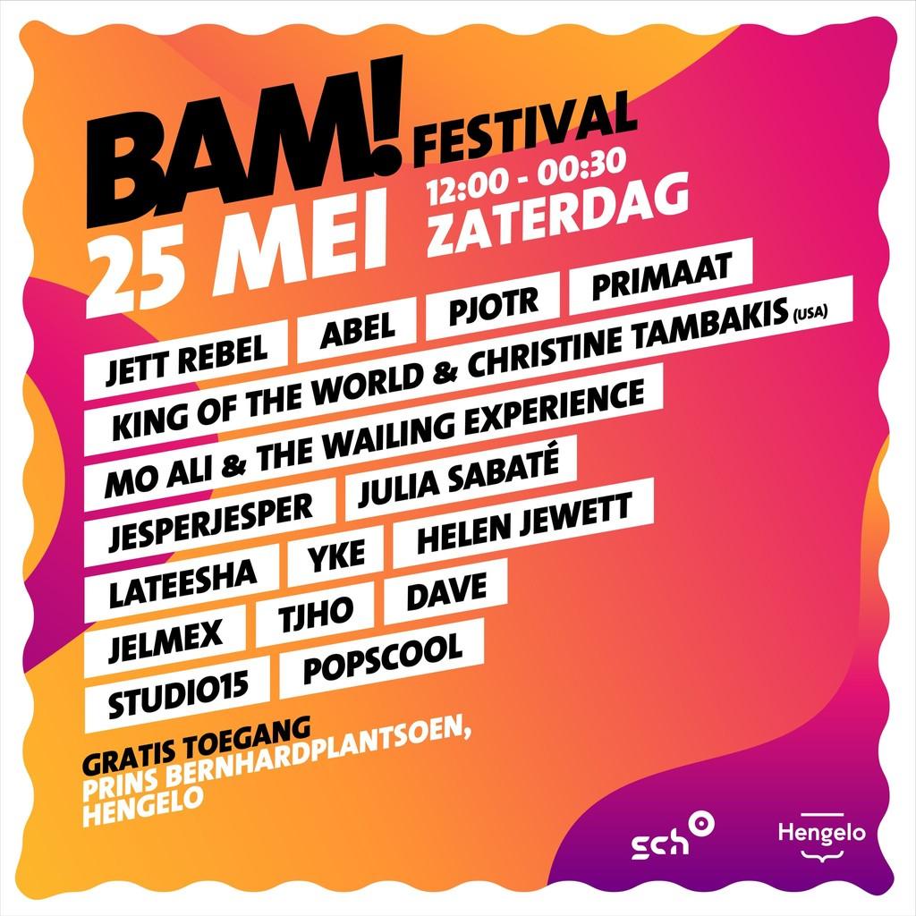 Lineup Poster BAM Festival Hengelo 2024