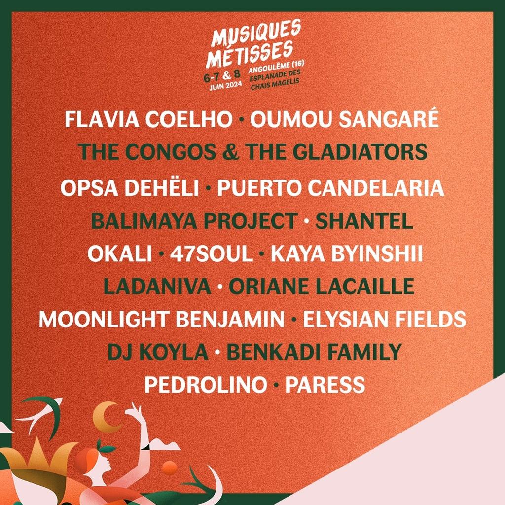 Lineup Poster Musiques Métisses 2024