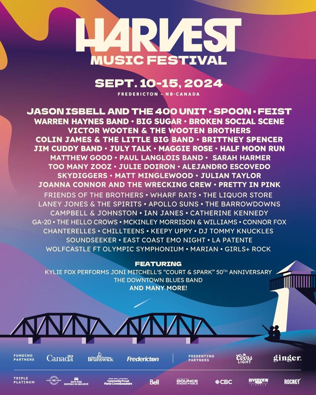 Lineup Poster Harvest Music Festival 2024