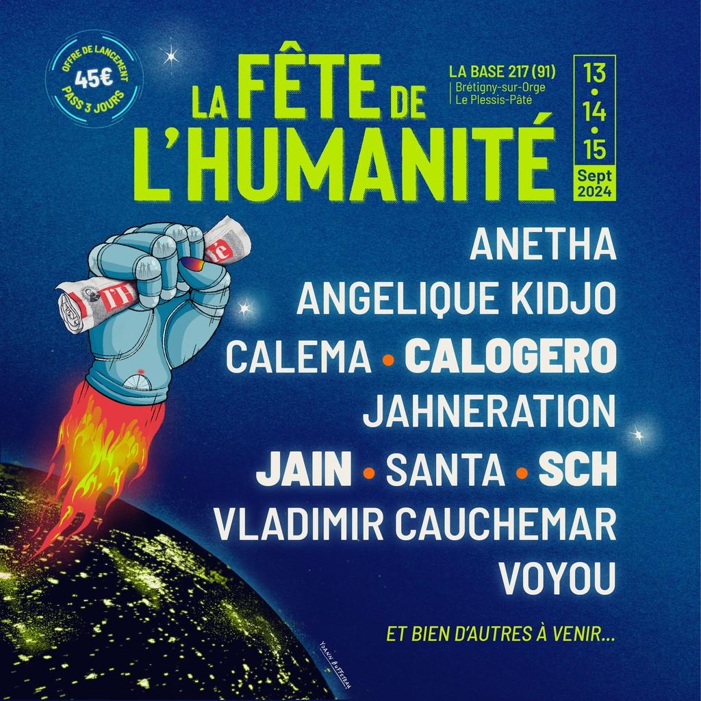 Lineup Poster Fête de l'Humanité 2024