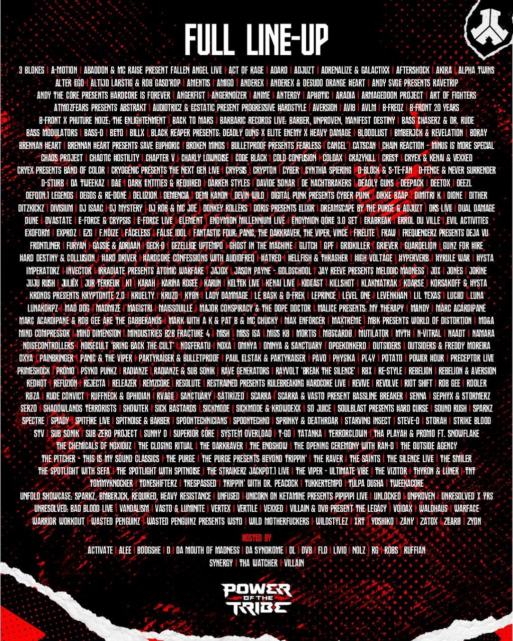 Lineup Poster Defqon.1 2024