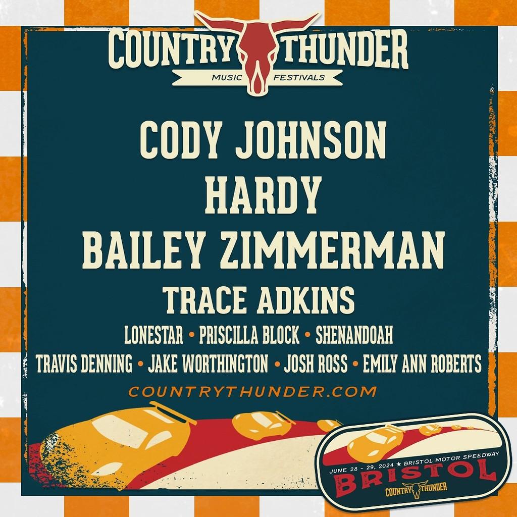 Lineup Poster Country Thunder Bristol 2024