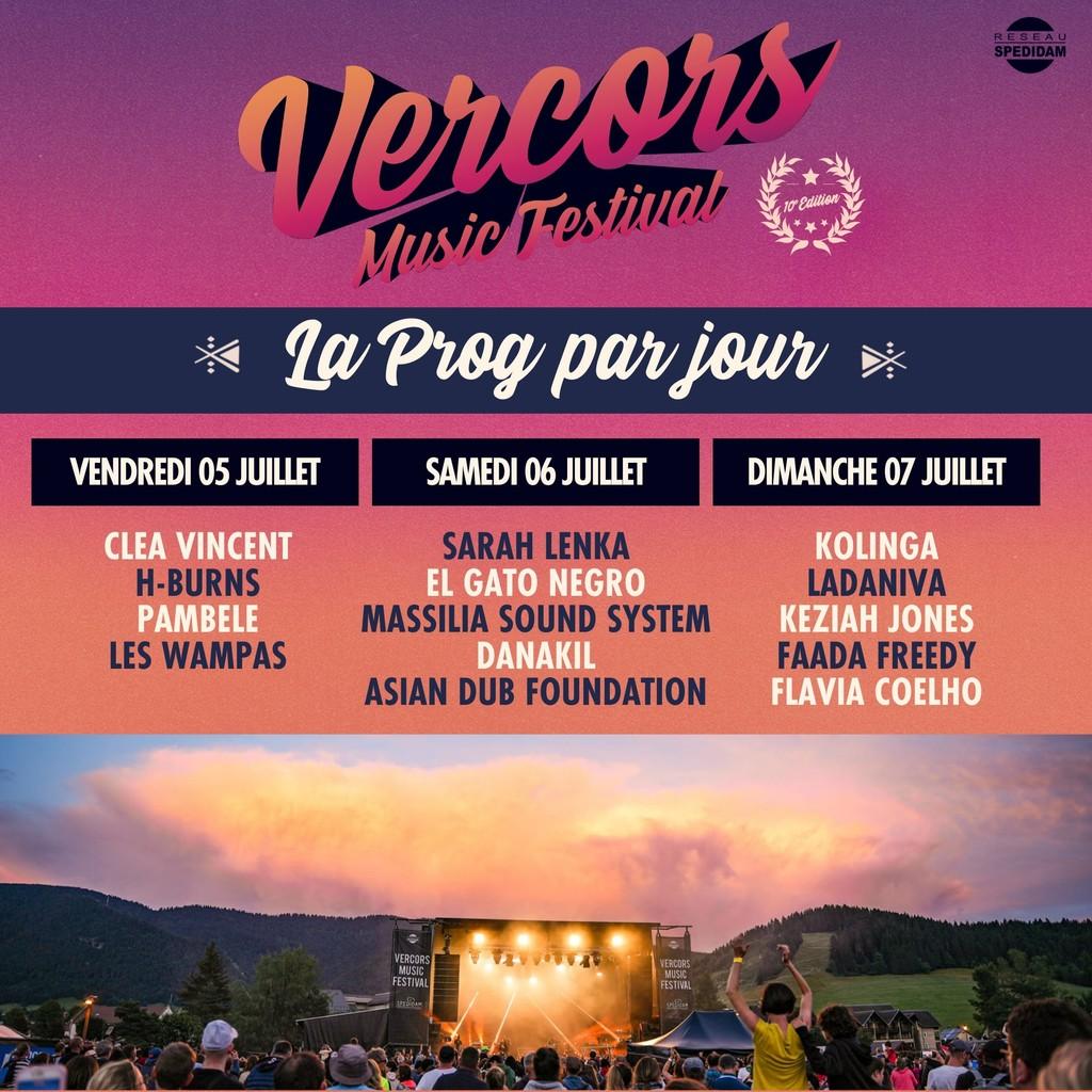 Lineup Poster Vercors Music Festival 2024