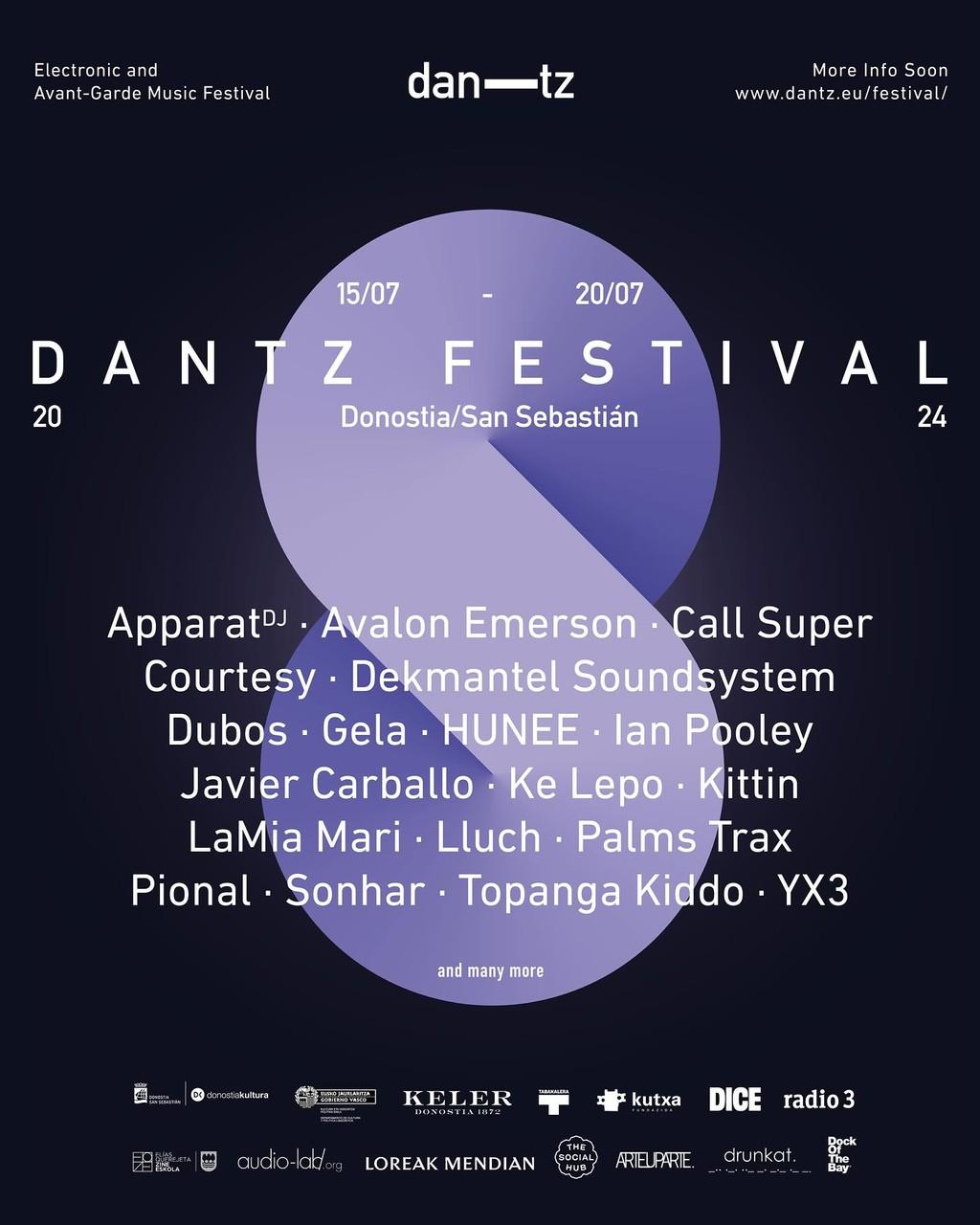 Lineup Poster Dantz Festival 2024