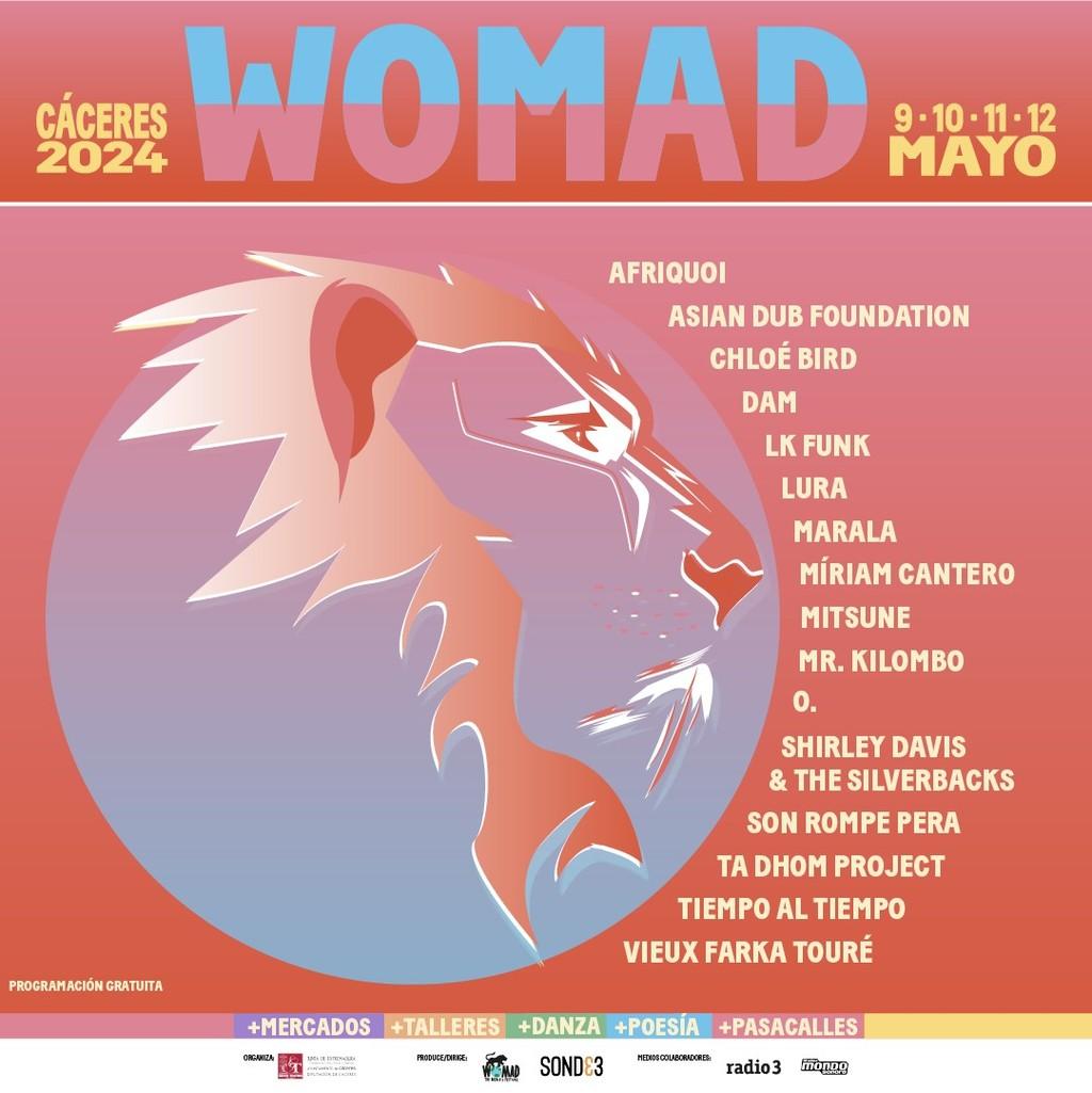 Lineup Poster WOMAD Cáceres 2024