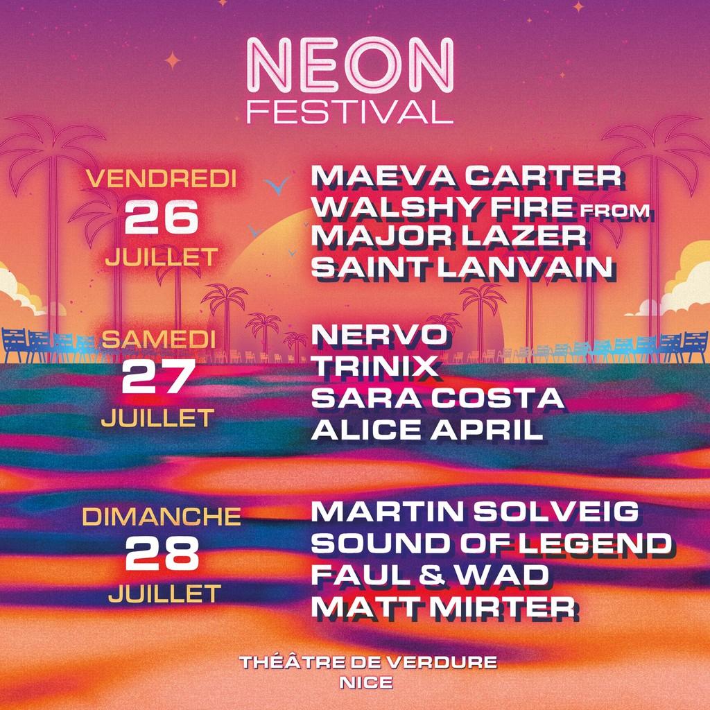 Lineup Poster Neon Festival 2024