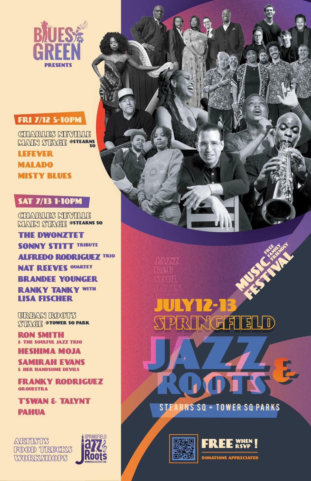 Lineup Poster Springfield Jazz & Roots Festival 2024