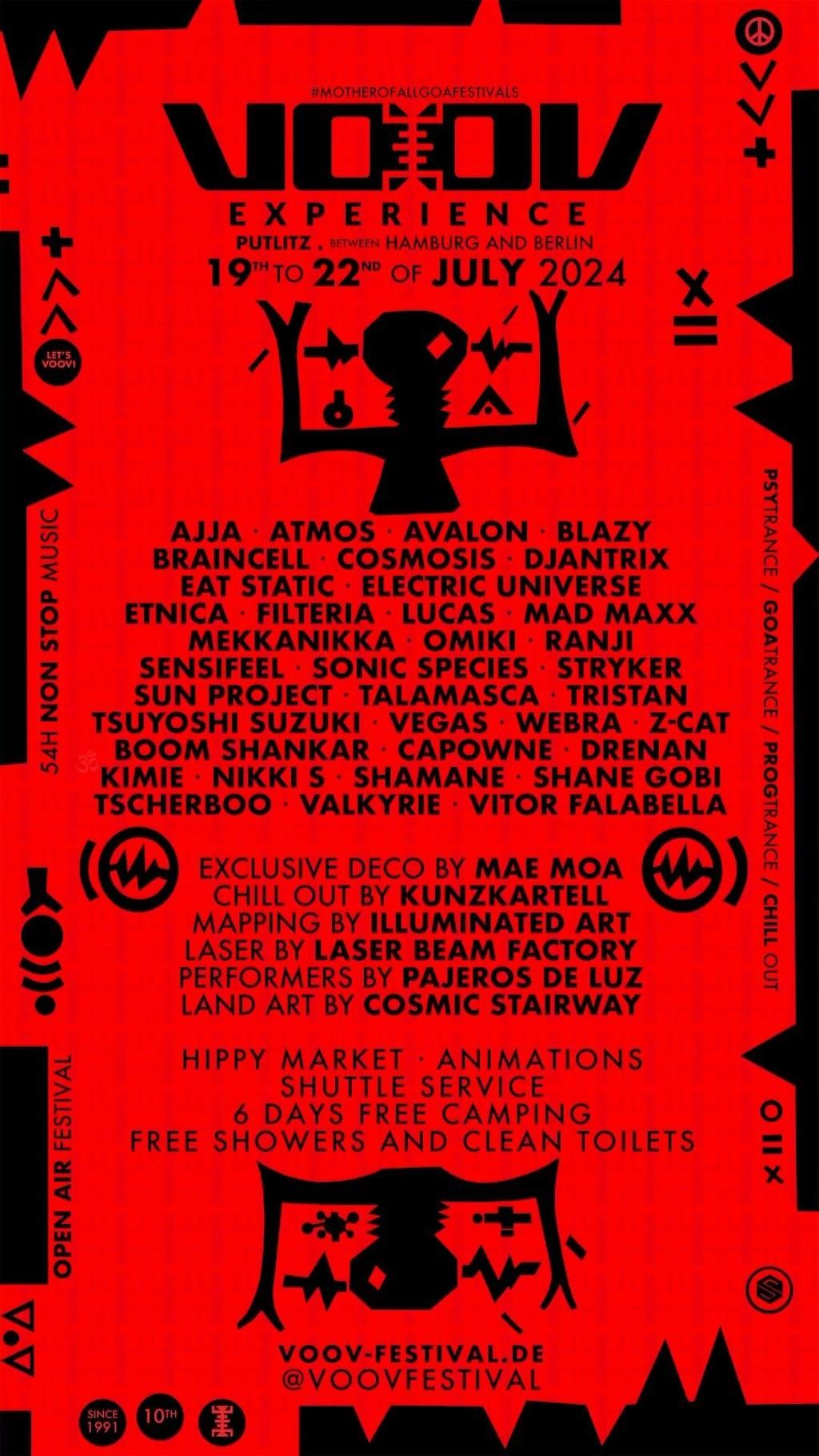 Lineup Poster VooV Experience 2024