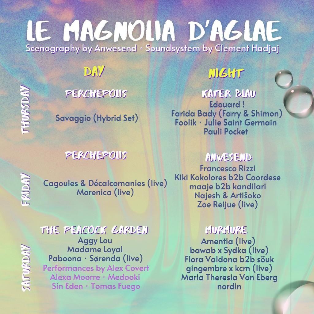 Lineup Poster Château Perché Festival 2024