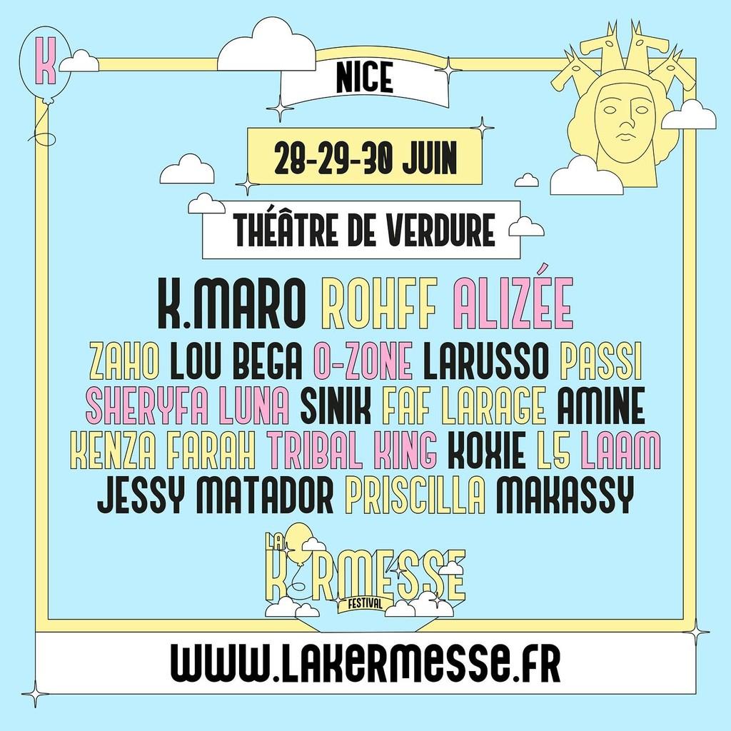 Lineup Poster La Kermesse Festival Nice 2024