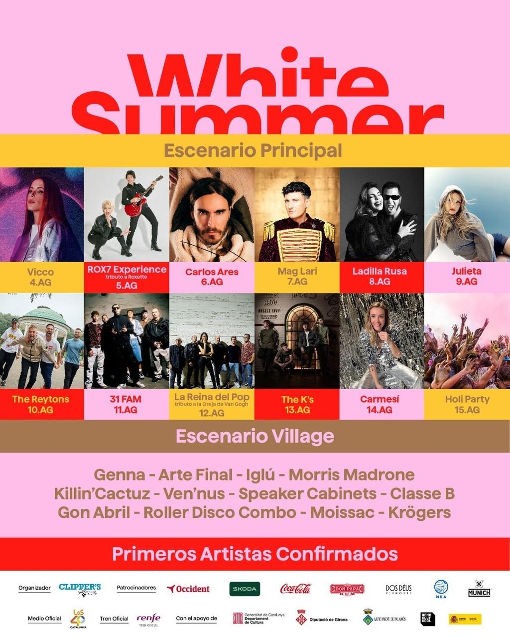 Lineup Poster White Summer 2024