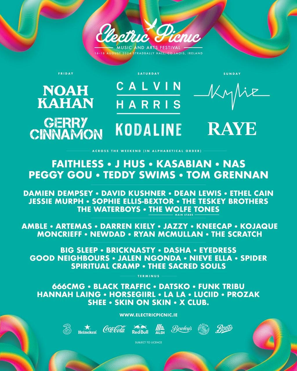 Lineup Poster Electric Picnic 2024