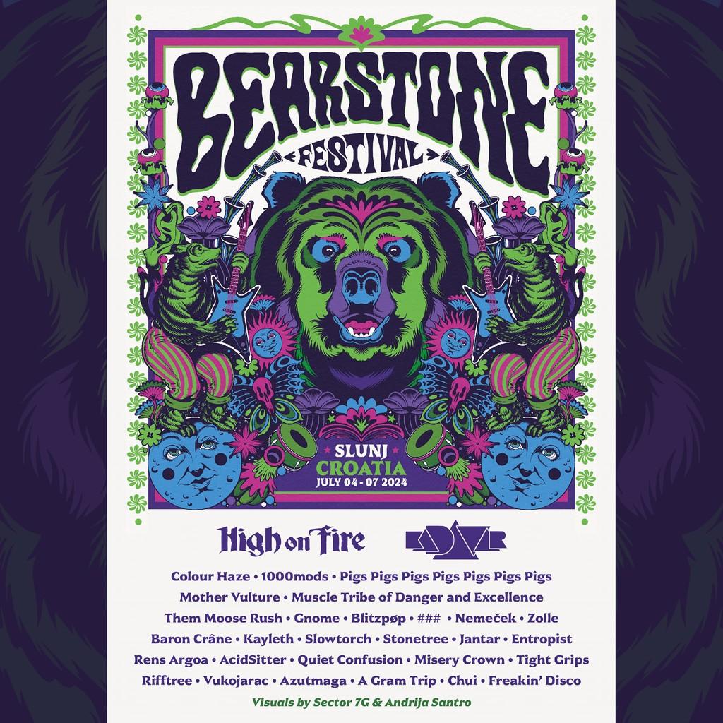 Lineup Poster Bear Stone Festival 2024