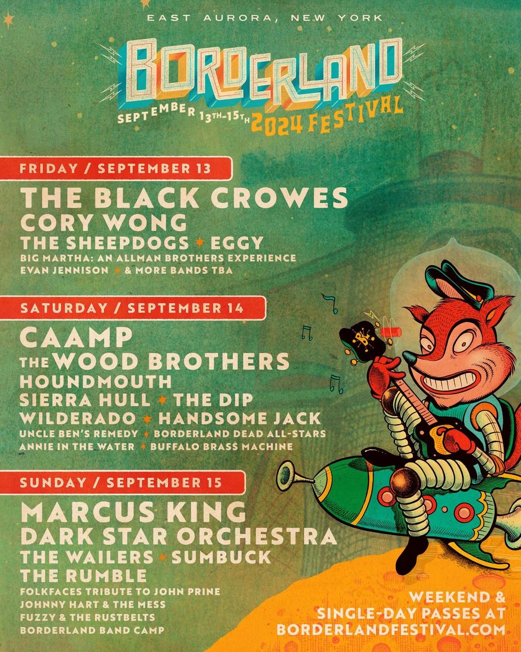 Lineup Poster Borderland Festival 2024