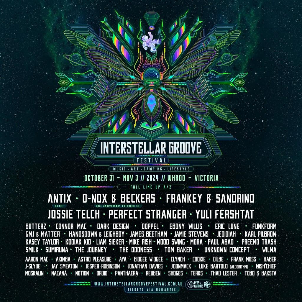 Lineup Poster Interstellar Groove Festival  2024