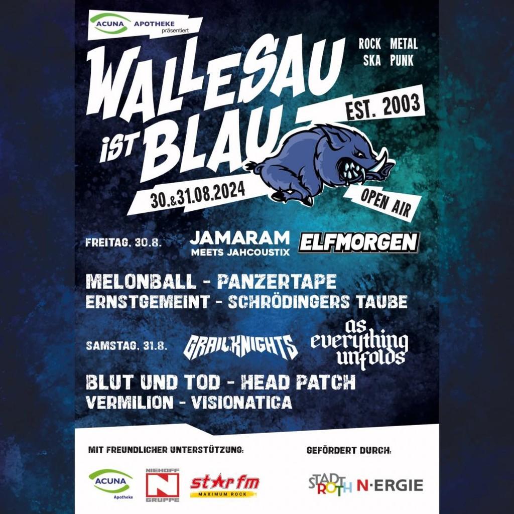 Lineup Poster Wallesau ist Blau Open Air 2024