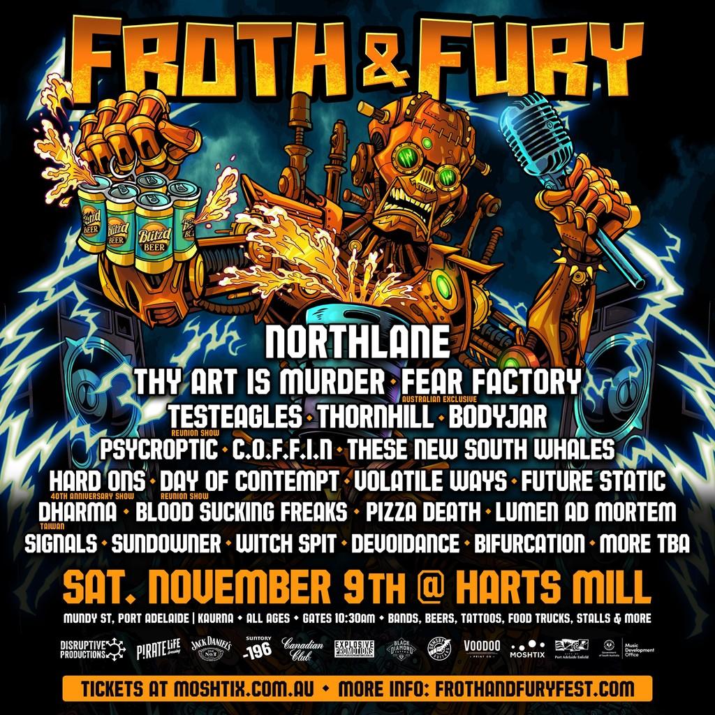 Lineup Poster Froth & Fury Fest 2024