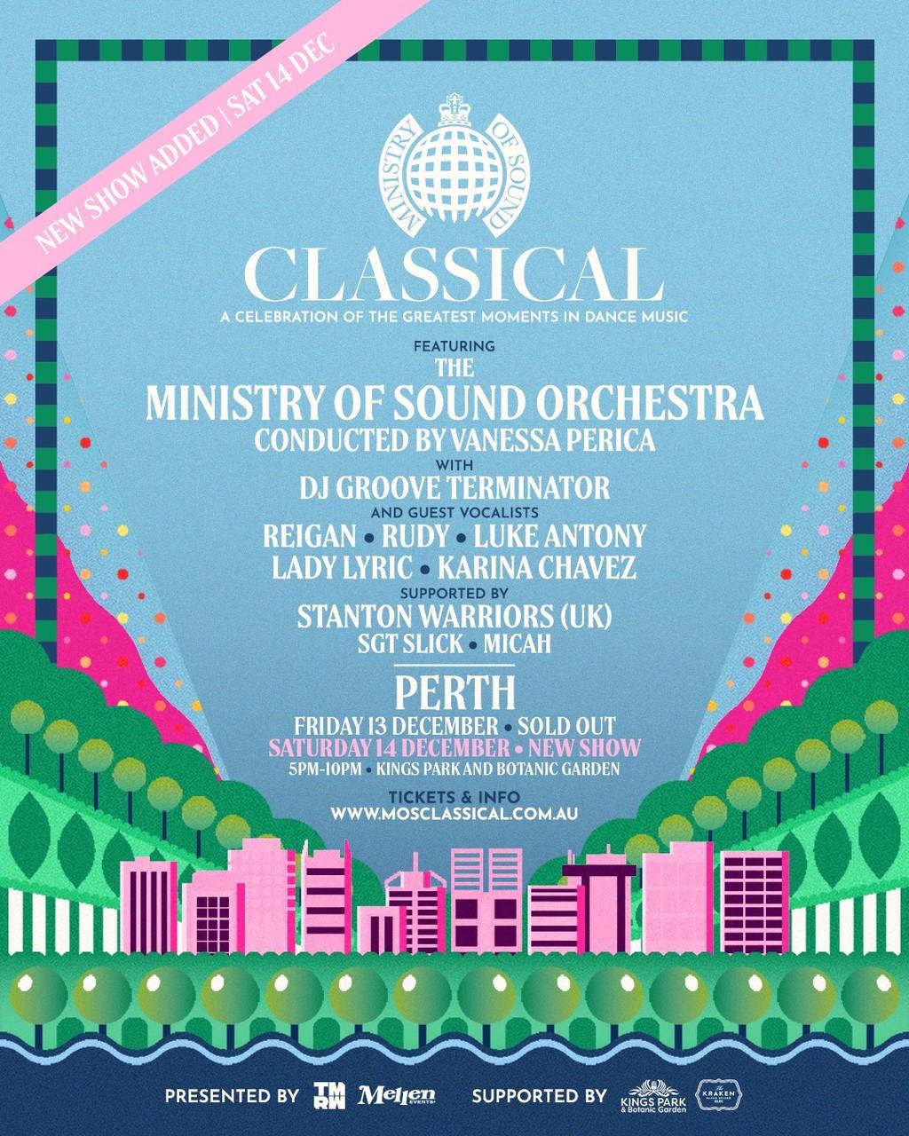 Lineup Poster Ministry of Sound Classical Perth 2024