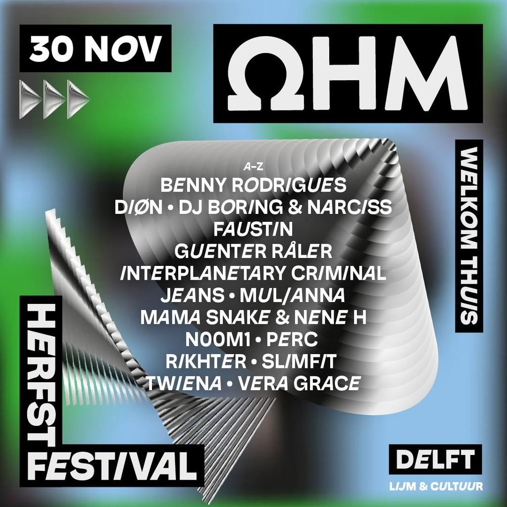 Lineup Poster Ohm Herfstfestival 2024