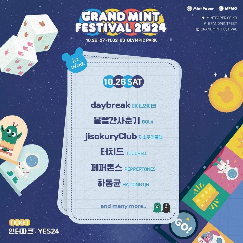 Lineup Poster Grand Mint Festival 2024