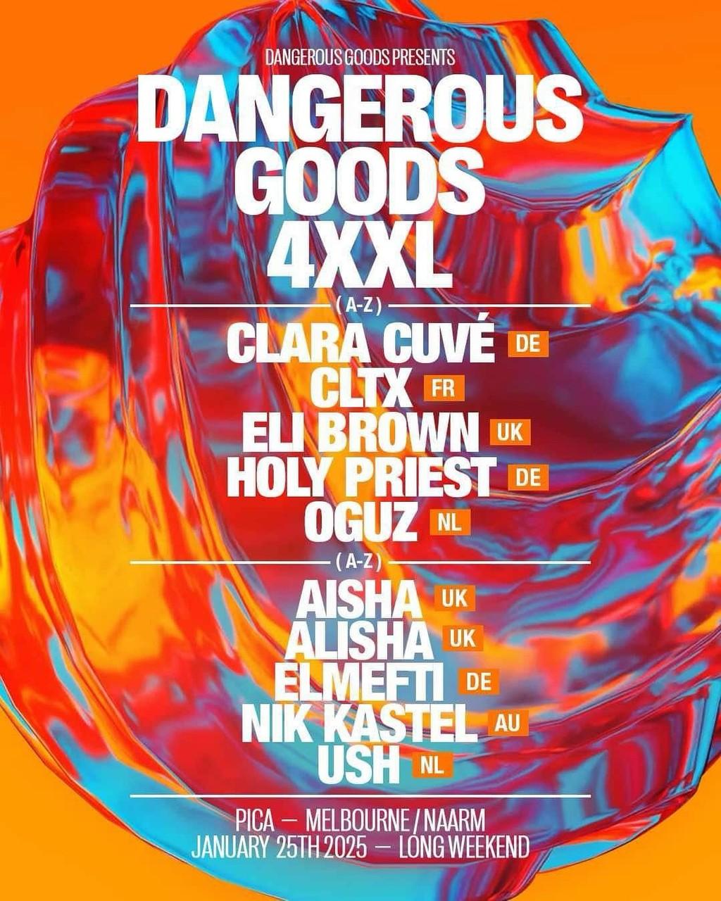 Lineup Poster Dangerous Goods  4XXL 2025