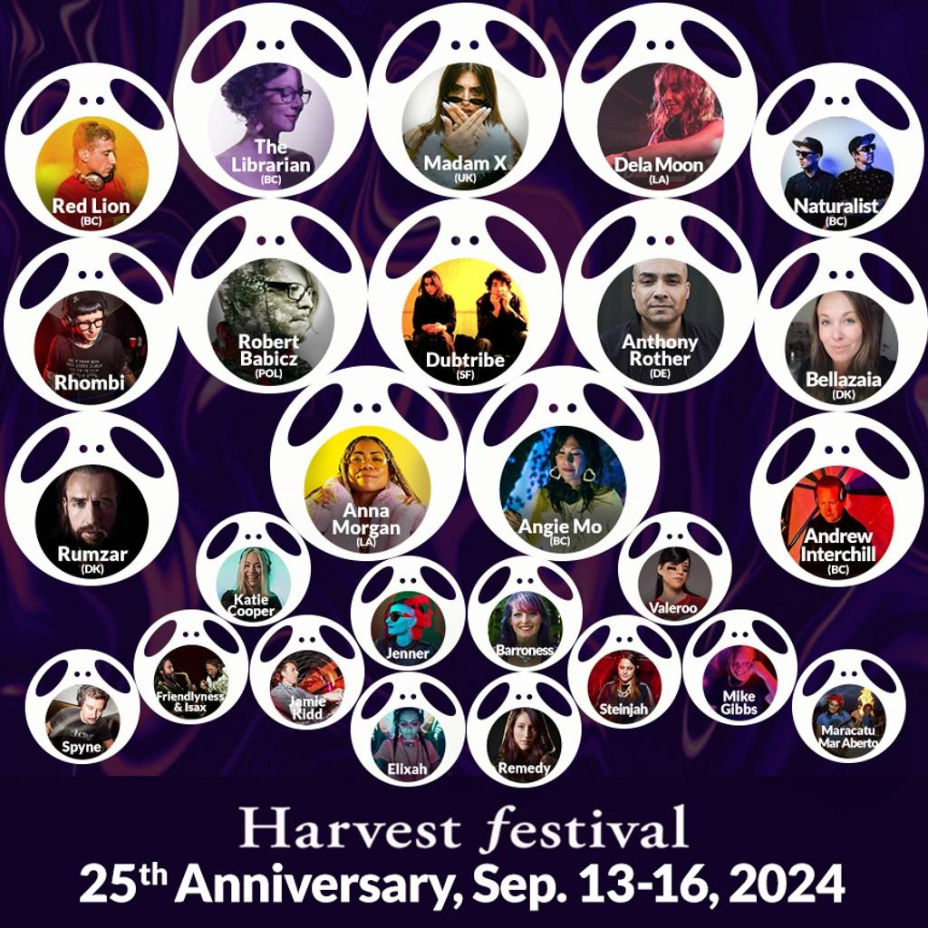 Lineup Poster Harvest Festival 2024