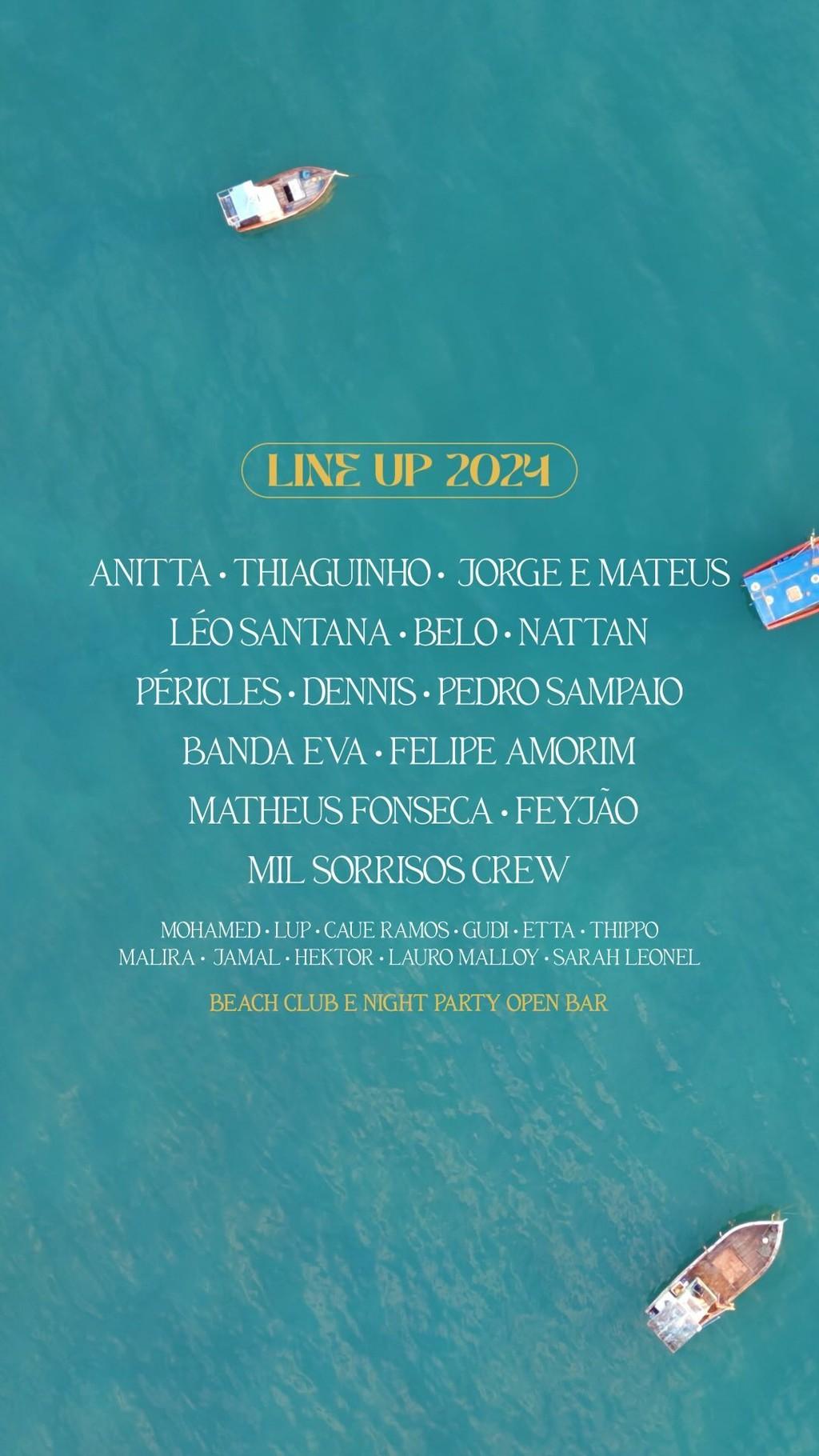 Lineup Poster Réveillon Mil Sorrisos 2024