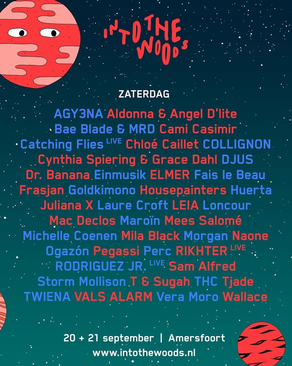 Lineup Poster Into the Woods Festival 2024