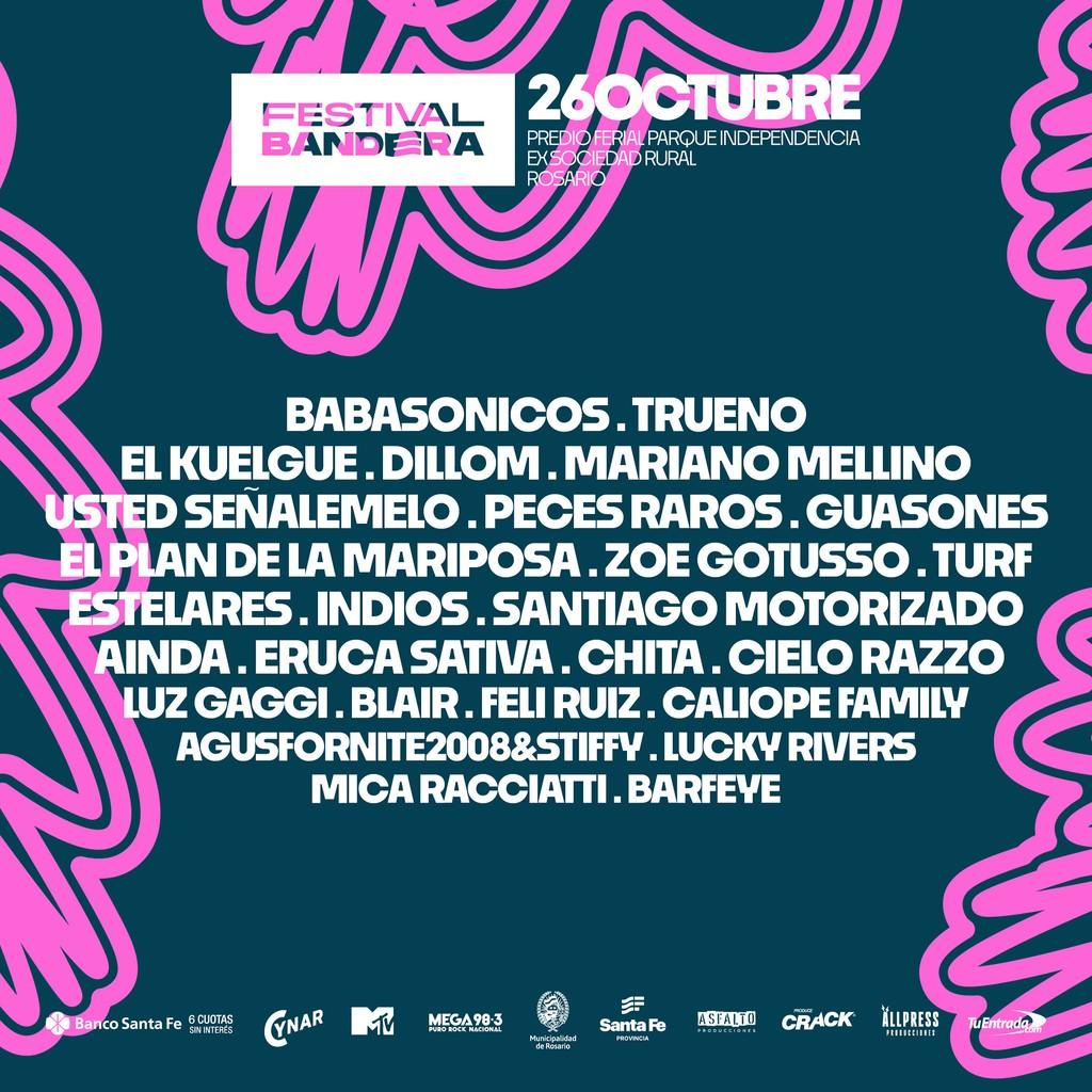 Lineup Poster Festival Bandera 2024