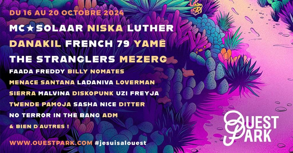 Lineup Poster Ouest Park Festival 2024