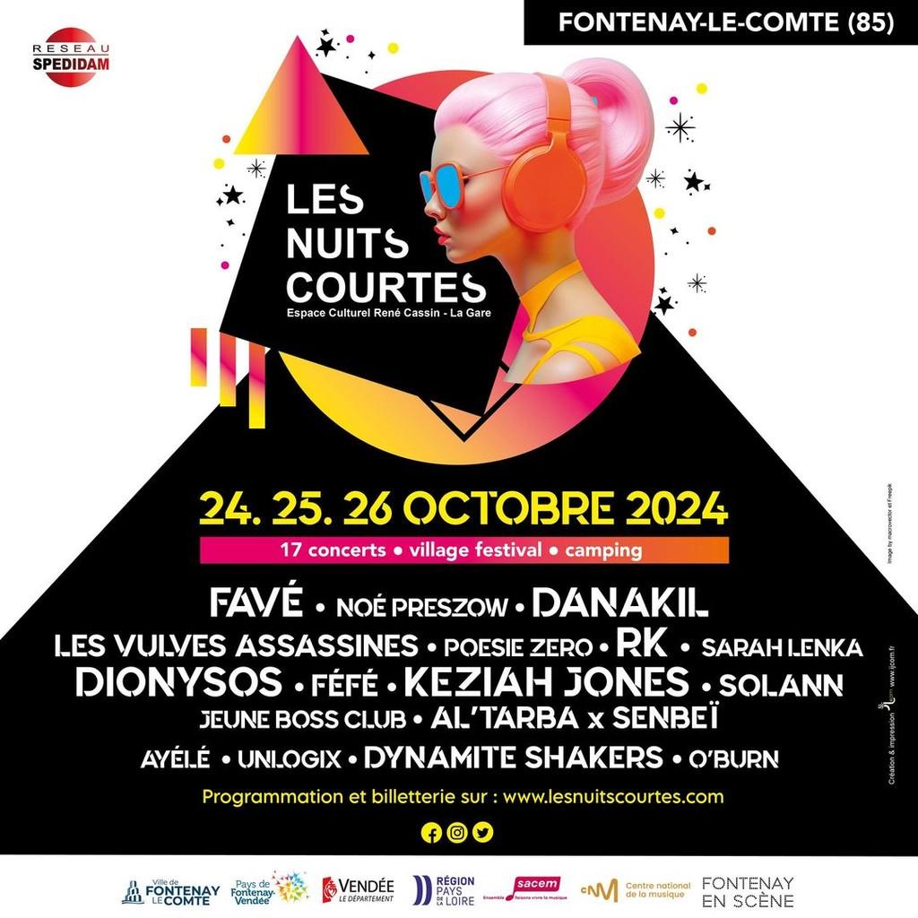 Lineup Poster Festival Les Nuits Courtes 2024