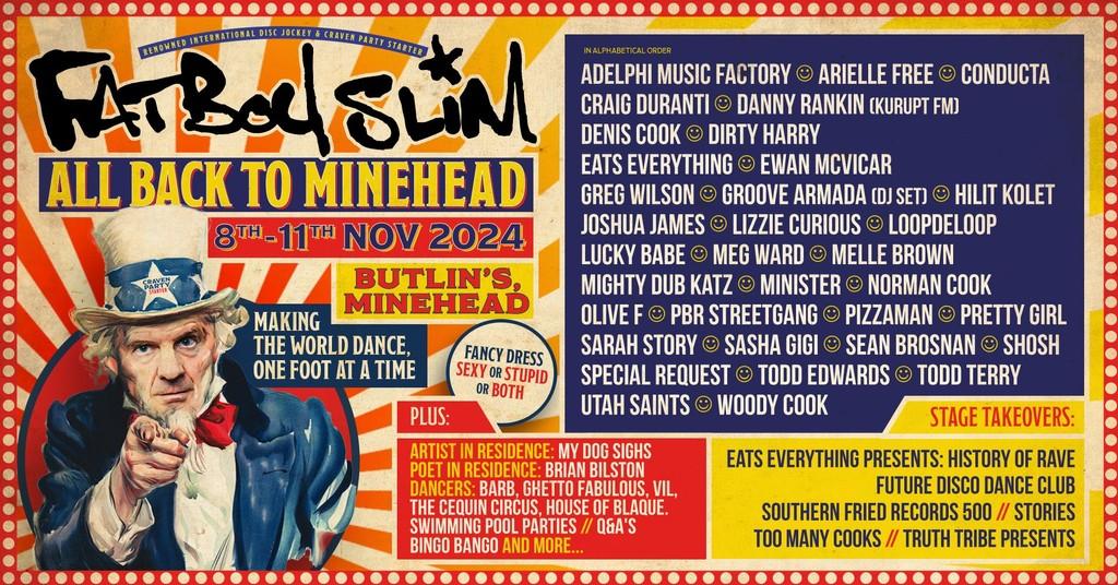 Lineup Poster All Back To Minehead 2024