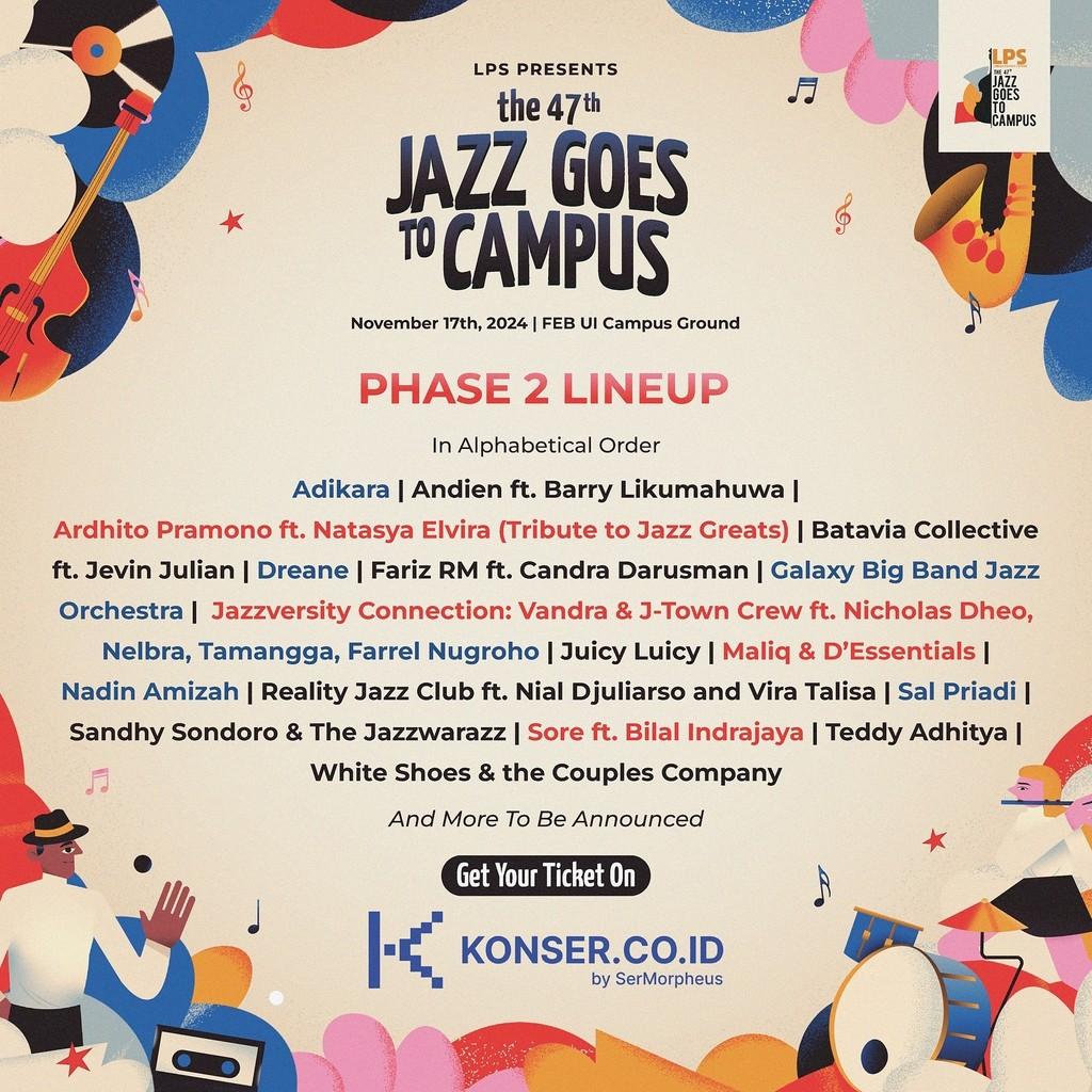 Lineup Poster Jazz Goes To Campus 2024