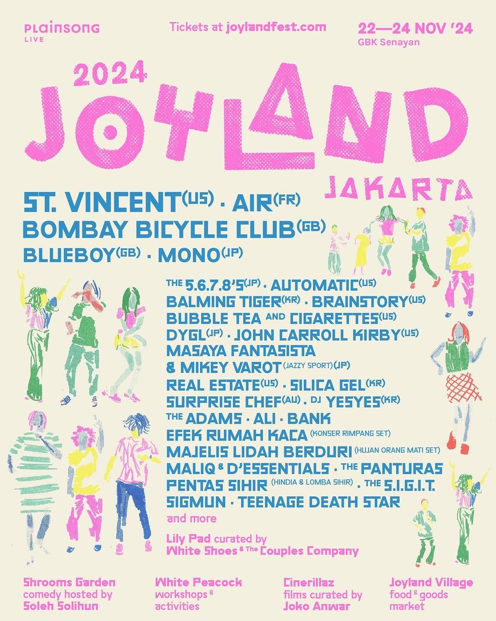 Lineup Poster Joyland Jakarta 2024