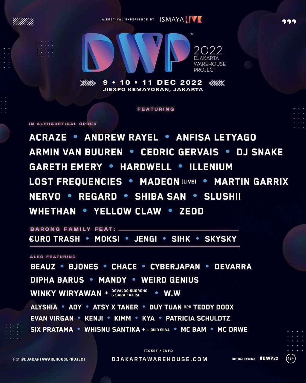 Lineup Poster Djakarta Warehouse Project 2024