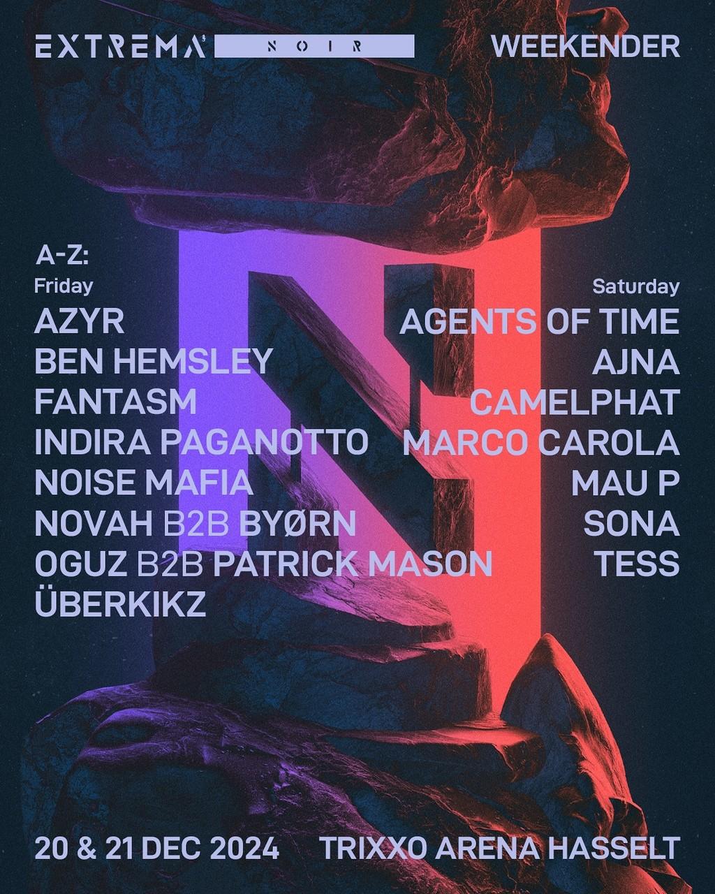 Lineup Poster Extrema Noir 2024