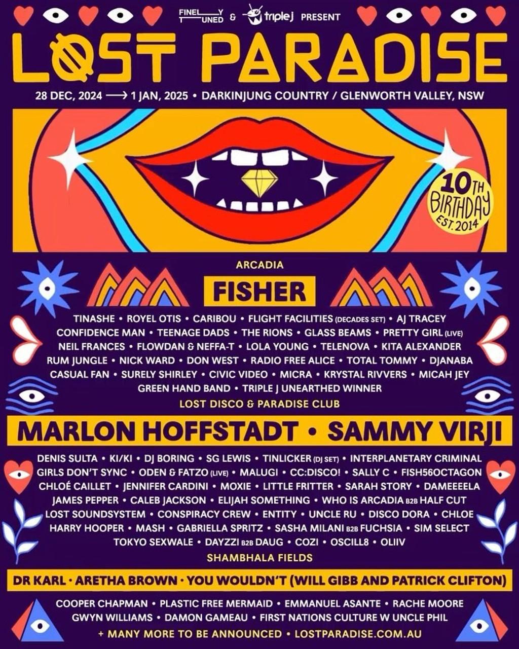 Lineup Poster Lost Paradise 2024