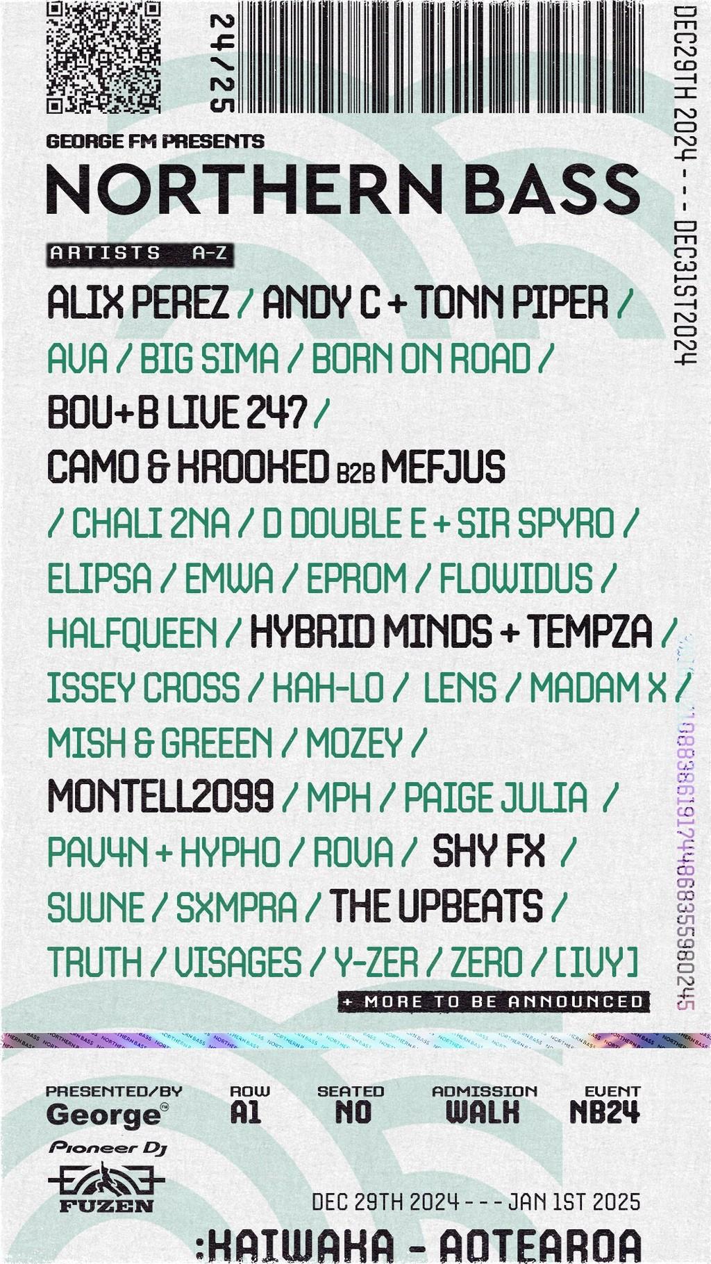 Lineup Poster Northern Bass 2024