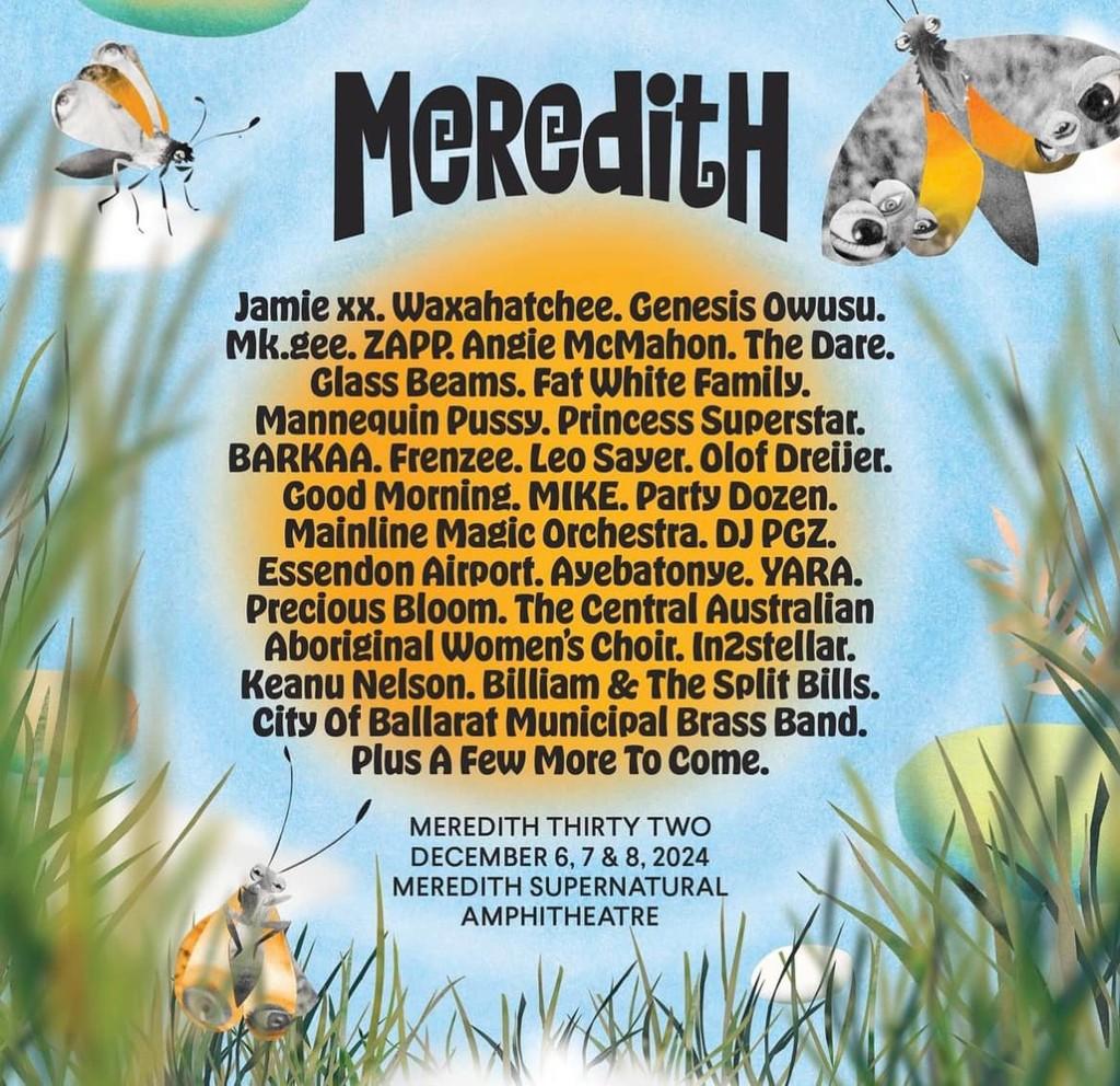 Lineup Poster Meredith Music Festival 2024