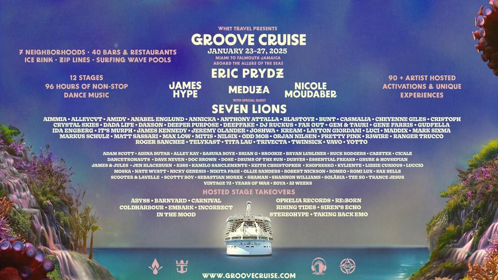 Lineup Poster Groove Cruise Miami 2025