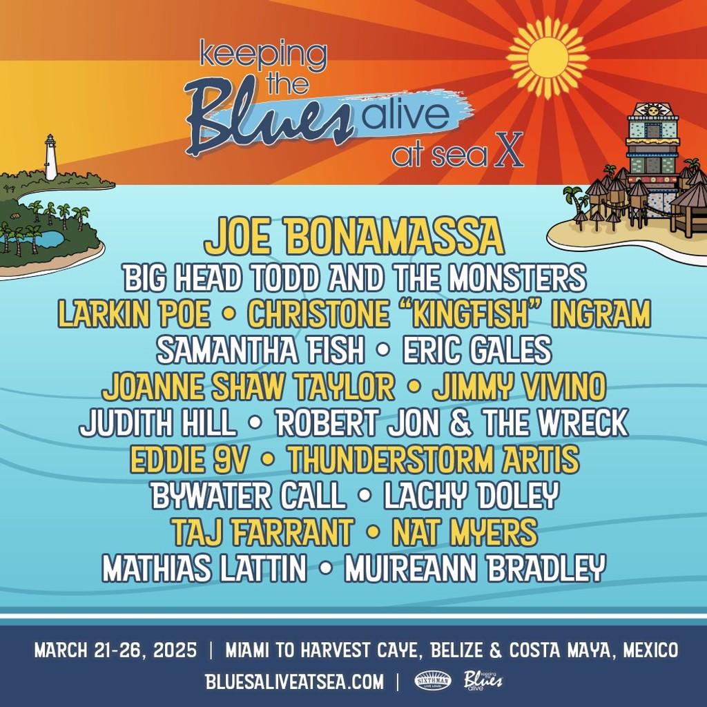 Lineup Poster Keeping the Blues Alive at Sea 2025