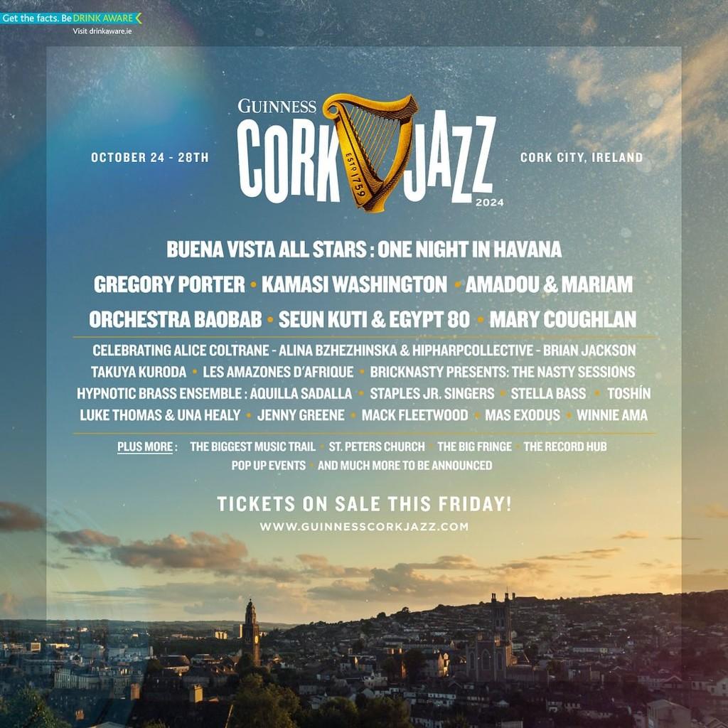 Lineup Poster Guinness Cork Jazz Festival 2024