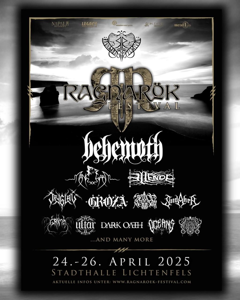 Lineup Poster Ragnarök Festival 2025