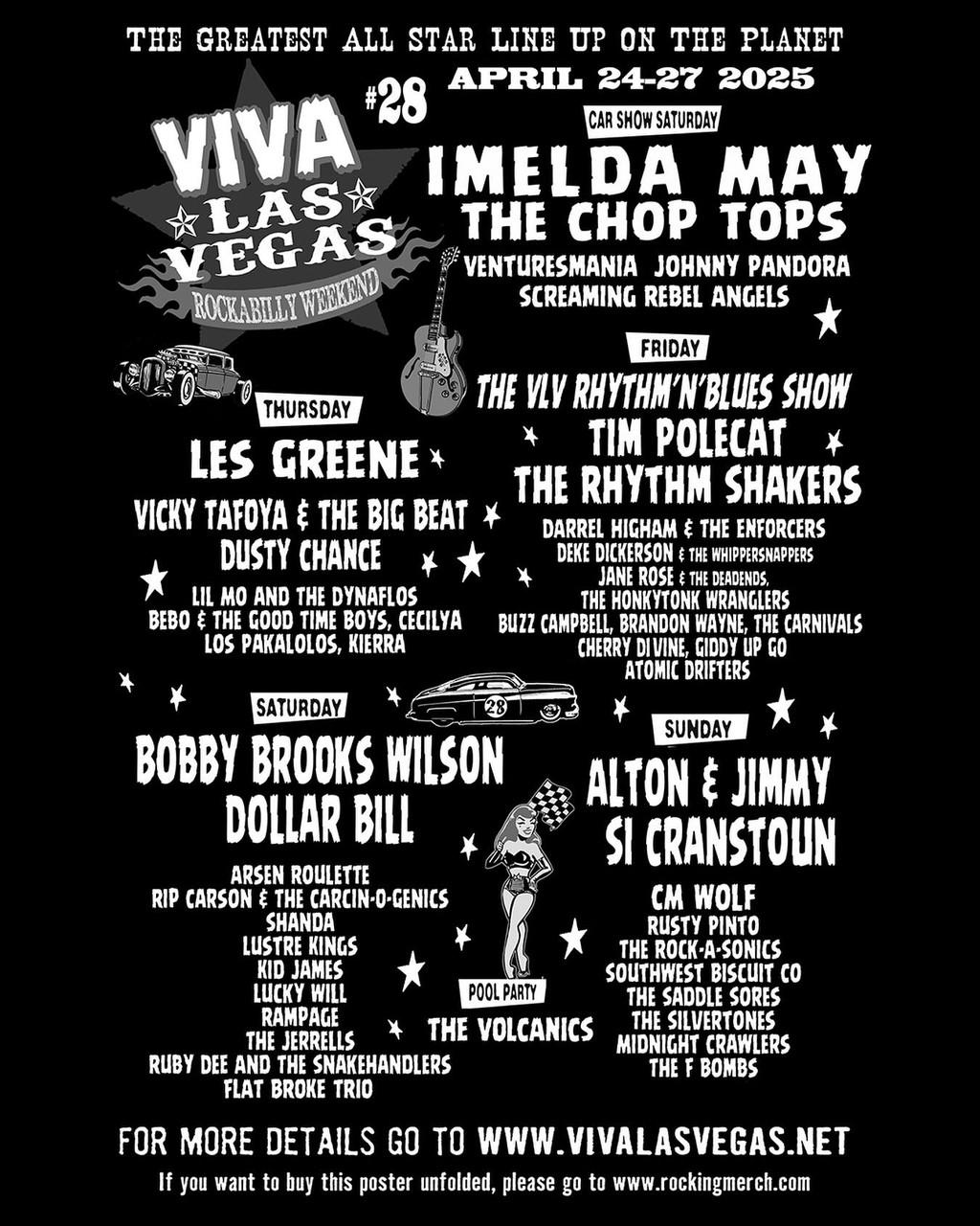 Lineup Poster Viva Las Vegas Rockabilly Weekend 2025