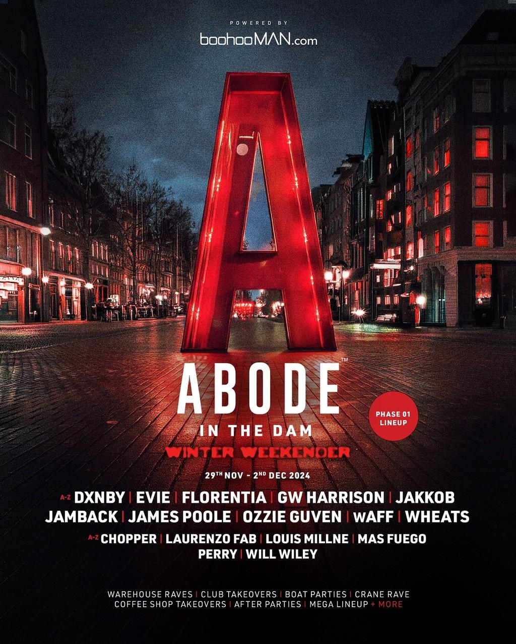 Lineup Poster ABODE In The Dam 2024