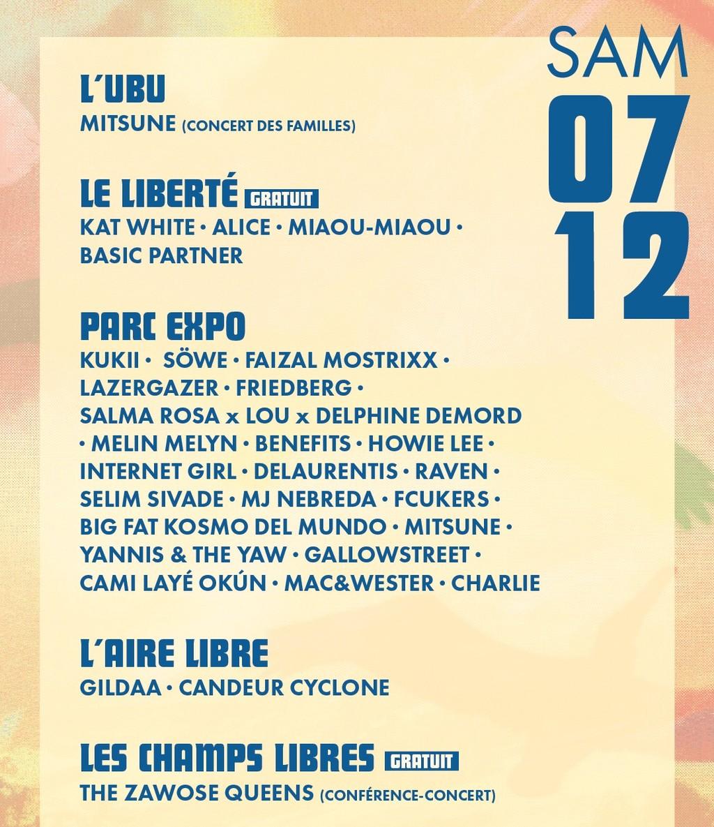 Lineup Poster Les Trans Musicales 2024