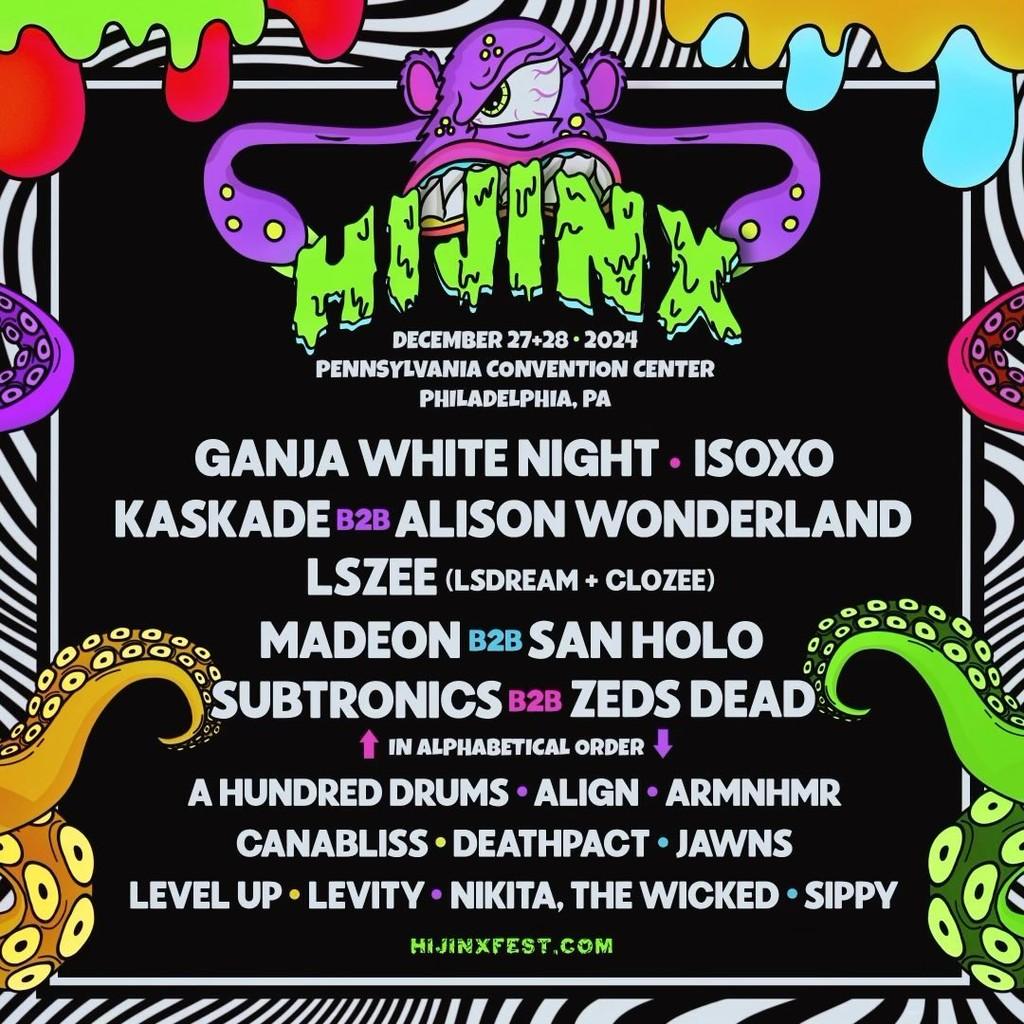 Lineup Poster HiJinx Festival 2024